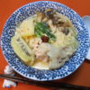 【唐辛子レシピ】豚肉とキウイのひらひらピリ辛豆乳味噌鍋